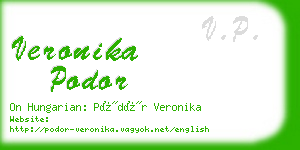 veronika podor business card